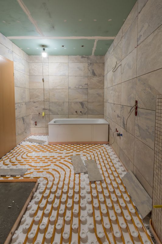 Heated Floor in Modern Bathroom