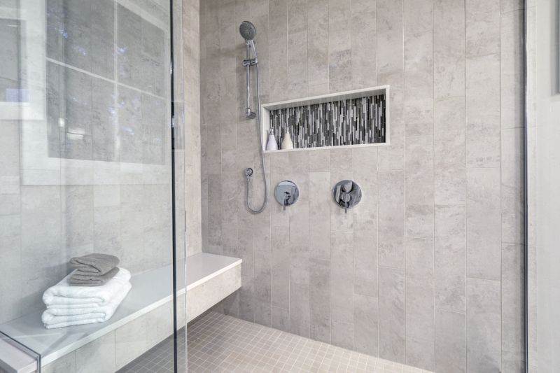 Linear Shower Layout in a Tiny Bathroom
